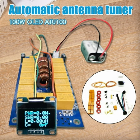 100W OLED ATU100 Automatic Antenna Tuner DIY Kits 0.96 Inch 1.8-50 MHz New