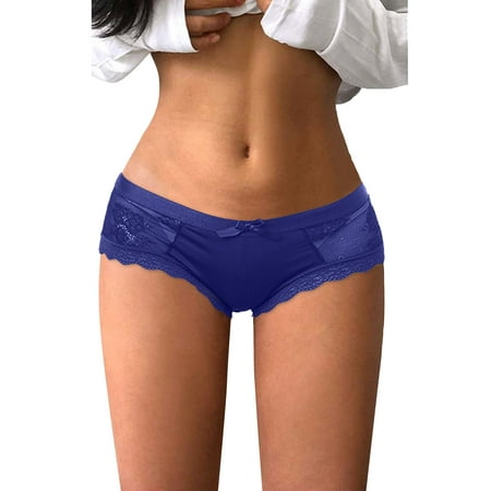 

Zuwimk Womens Thong Underwear Women s Micro Thong String Breakaway Adjustable Very Low Rise Dark Blue XXL