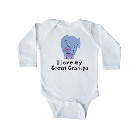 Inktastic I Love my Great Grandpa Elephant Gift Baby Boy or Baby Girl Long Sleeve Bodysuit
Inktastic I Love my Great Grandpa Elephant Gift Baby Boy or Baby Girl Long Sleeve Bodysuit