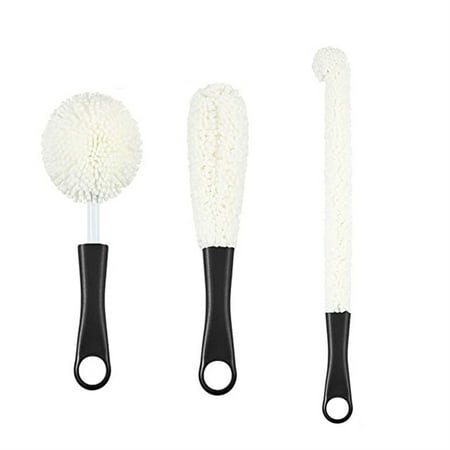 VALINK Flexible Wine Bottle Brush Bendable 3PCS for Baby Bottles Beers Jugs Water Botte