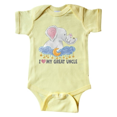Inktastic I Love My Great Uncle Cute Elephants with Moon and Stars Gift Baby Boy or Baby Girl Bodysuit
Inktastic I Love My Great Uncle Cute Elephants with Moon and Stars Gift Baby Boy or Baby Girl Bodysuit