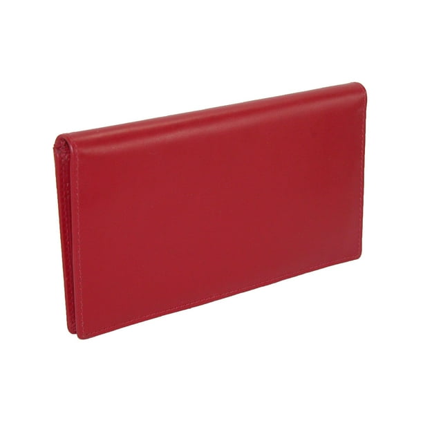 CTM® Leather Basic Checkbook Cover in Fashion Colors (Women's)