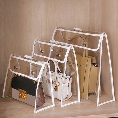 Snap Lid Storage Bag Transparent Dustproof Organizer with Hook for Hanging Handbags
Snap Lid Storage Bag Transparent Dustproof Organizer with Hook for Hanging Handbags