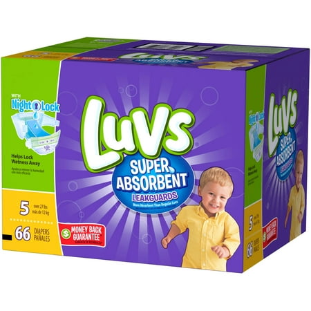 Luvs Super Absorbent Disposable Diapers Family Pack, (Choose your Size)