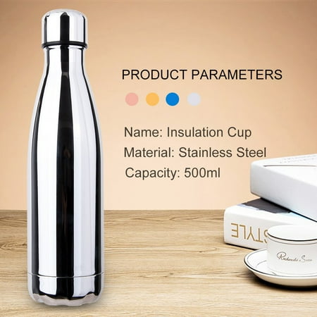 Aibecy Water Bottle Stainless Steel 500ml Vacuum Insulated Water Bottle Electroplate Insulated Cup Keeps Cold Hot for Long Time
Aibecy Water Bottle Stainless Steel 500ml Vacuum Insulated Water Bottle Electroplate Insulated Cup Keeps Cold Hot for Long Time