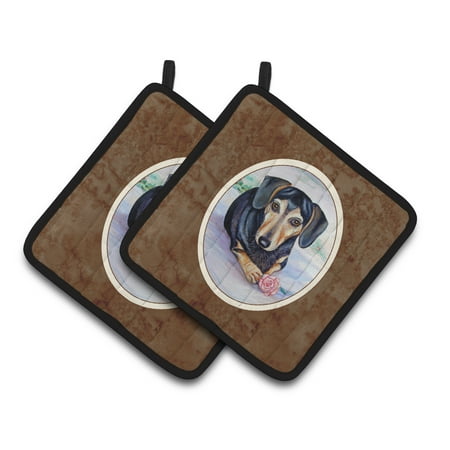 Carolines Treasures 7076PTHD Black and Cream Dachshund Pair of Pot Holders 7.5HX7.5W multicolor
Carolines Treasures 7076PTHD Black and Cream Dachshund Pair of Pot Holders 7.5HX7.5W multicolor