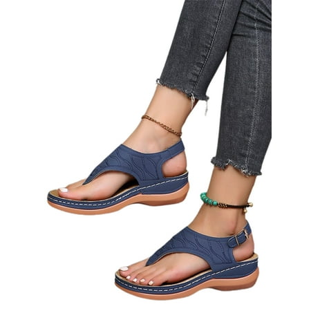 ANYSENSEPS Womens Summer Platform Wedge Slingback Comfy Buckle Ankle Strap Sandals Beach Soft Shoes
ANYSENSEPS Womens Summer Platform Wedge Slingback Comfy Buckle Ankle Strap Sandals Beach Soft Shoes