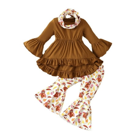 Toddler Girls Thanksgiving Day Long Sleeve Ruffles T Shirt Tops Cartoon Prints Pants Scarf Kids Outfits
Toddler Girls Thanksgiving Day Long Sleeve Ruffles T Shirt Tops Cartoon Prints Pants Scarf Kids Outfits