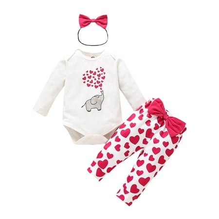 Sunisery Newborn Baby Girls 2Pcs Outfits Cartoon Elephant Long Sleeve Romper and Heart Long Pants Clothes White 12-18 Months
Sunisery Newborn Baby Girls 2Pcs Outfits Cartoon Elephant Long Sleeve Romper and Heart Long Pants Clothes White 12-18 Months