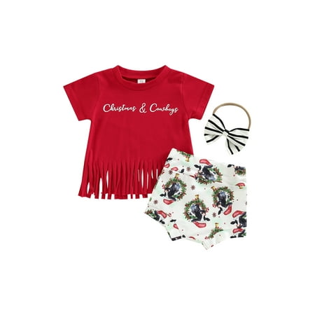 AmShibel 3Pcs/Set Baby Girl Christmas Clothes Set Short Sleeve Letters Print Tassels T-Shirt Top Shorts Headband Outfits
AmShibel 3Pcs/Set Baby Girl Christmas Clothes Set Short Sleeve Letters Print Tassels T-Shirt Top Shorts Headband Outfits