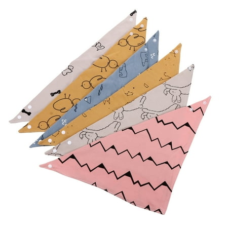 6pcs Baby Bandanas Baby Bibs for Drooling and Teething Absorbent Drool Bibs