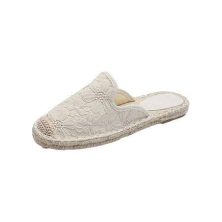 TUOBARR Bedroom Slippers Womens Fashion Cloth Lace Embroidery Flowers Slippers Casual Comfortable Flats Slippers Beige
TUOBARR Bedroom Slippers Womens Fashion Cloth Lace Embroidery Flowers Slippers Casual Comfortable Flats Slippers Beige