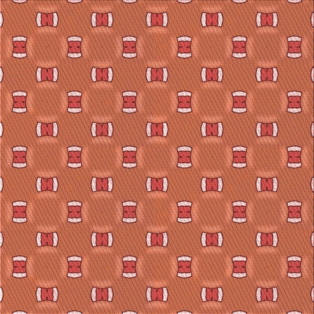Ahgly Company Indoor Square Patterned Tomato Red Area Rugs 6 Square