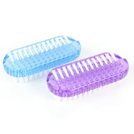 Plastic Nail Cleaning Scrubbing Brush Double Sided Hand Nail Brush Cleaner