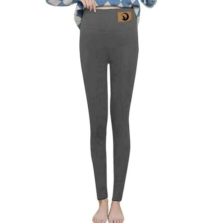 B91xZ Womens Fleece Lined Leggings High Waisted Yoga Leggings with Stretch Sports Bra Gym Tracksuits Active Set Grey XXL
