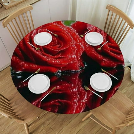 Sheronv Roses Water Droplets Reflection Round Tablecloth Stain-Resistant Washable 100% Polyester Waterproof Table Cover for Indoor Outdoor Restaurants Weddings Parties 42 -46
Sheronv Roses Water Droplets Reflection Round Tablecloth Stain-Resistant Washable 100% Polyester Waterproof Table Cover for Indoor Outdoor Restaurants Weddings Parties 42 -46
