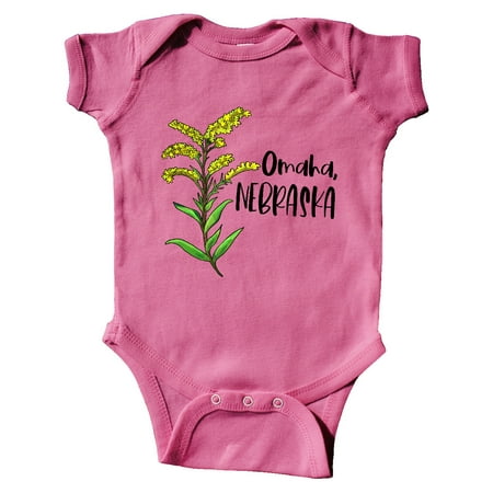 Inktastic Omaha Nebraska Goldenrod Flower Gift Baby Boy or Baby Girl Bodysuit