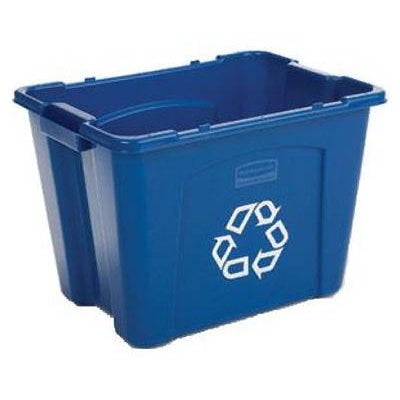 Rubbermaid Recycling Box Blue with White Recycle Imprint 14-Gal. 1 Pack
Rubbermaid Recycling Box Blue with White Recycle Imprint 14-Gal. 1 Pack