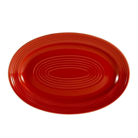 

Color Tango Oval Platter 10-5/8 W X 7-3/4 L X 1-1/8 H Porcelain Red 12 packs