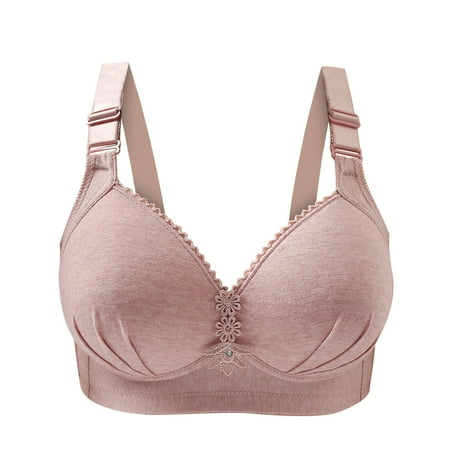 Rewenti Bras for Women Underwear No Underwire Plus Size Together Everyday Bras Pink M
Rewenti Bras for Women Underwear No Underwire Plus Size Together Everyday Bras Pink M