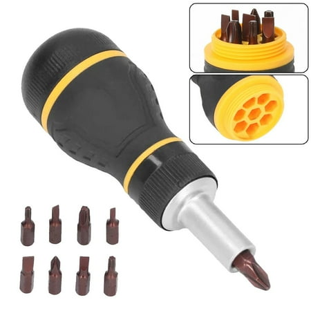 GLFILL 9Pcs Ratchet Screwdriver Magnetic Head 3 Ratchet Setting With Bits Tool Set
GLFILL 9Pcs Ratchet Screwdriver Magnetic Head 3 Ratchet Setting With Bits Tool Set