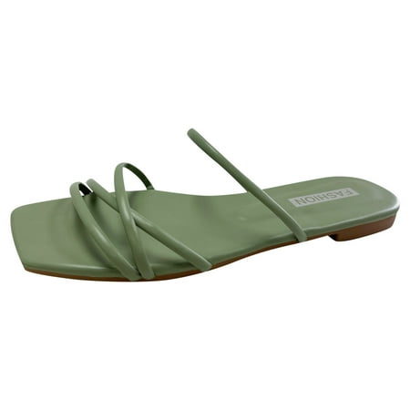Daznico Womens Sandals Women Slippers Simple And Solid Color Retro Square Toe Open Toe Flat Bottoms Non Slip And Large Sized Shoes ( Green 10 )
Daznico Womens Sandals Women Slippers Simple And Solid Color Retro Square Toe Open Toe Flat Bottoms Non Slip And Large Sized Shoes ( Green 10 )