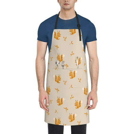 Qekee Squirrel Animal Print Waterproof Apron with Pockets Adjustable Cooking Aprons Kitchen Bib for Baking Household Cleaning
Qekee Squirrel Animal Print Waterproof Apron with Pockets Adjustable Cooking Aprons Kitchen Bib for Baking Household Cleaning
