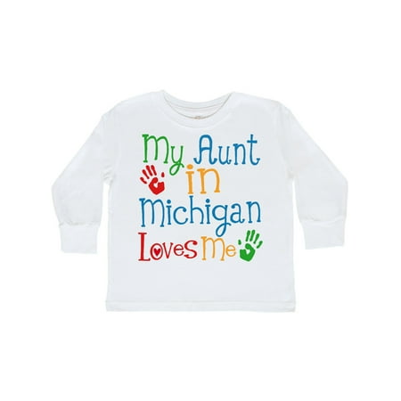 Inktastic My Aunt in Michigan Loves Me Gift Toddler Boy or Toddler Girl Long Sleeve T-Shirt
Inktastic My Aunt in Michigan Loves Me Gift Toddler Boy or Toddler Girl Long Sleeve T-Shirt