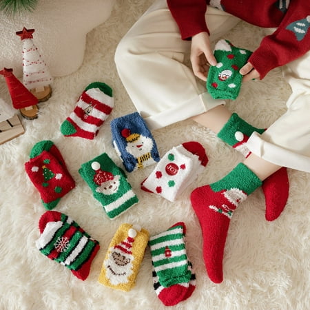 D-GROEE 1 Set Adult Christmas Holiday Socks Warm Winter Cozy Socks Fuzzy Socks Cartoon Elk Anti-shrink Winter Socks
D-GROEE 1 Set Adult Christmas Holiday Socks Warm Winter Cozy Socks Fuzzy Socks Cartoon Elk Anti-shrink Winter Socks