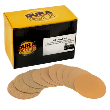 Dura-Gold - Premium - Variety Pack (40 60 80 120 180 220 320 400 600 1000) - 1\ Gold Hook & Loop Sanding Discs for DA Sanders - Box of 100 Sandpaper Finishing Discs for Automotive and Woodworking
Dura-Gold - Premium - Variety Pack (40 60 80 120 180 220 320 400 600 1000) - 1\ Gold Hook & Loop Sanding Discs for DA Sanders - Box of 100 Sandpaper Finishing Discs for Automotive and Woodworking
