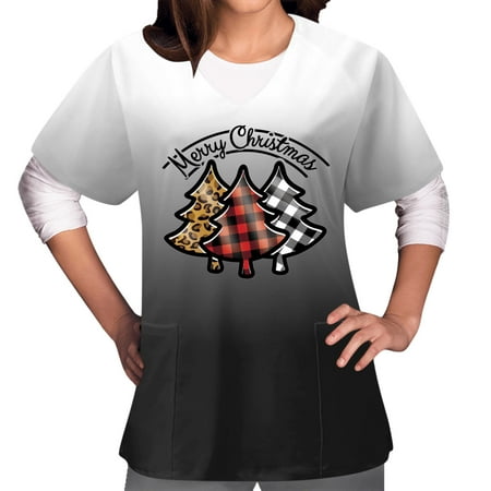 XFLWAM Women s Christmas Scrub Tops Plus Size V-Neck Cute Reindeer Santa Claus Print T Shirts Workwear Nurse Uniform Tee with Pockets Black-5 XL
XFLWAM Women s Christmas Scrub Tops Plus Size V-Neck Cute Reindeer Santa Claus Print T Shirts Workwear Nurse Uniform Tee with Pockets Black-5 XL