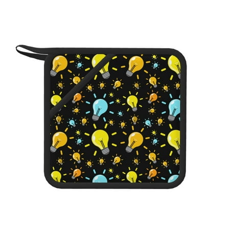 1 PCS Pot Holders for Kitchen - Heat Resistant Silicone Pot Holders with Hanging Loop colorful Light Bulb Pattern Non Slip Oven Hot Pads Potholders for Decor Baking Cooking Kitchen
1 PCS Pot Holders for Kitchen - Heat Resistant Silicone Pot Holders with Hanging Loop colorful Light Bulb Pattern Non Slip Oven Hot Pads Potholders for Decor Baking Cooking Kitchen
