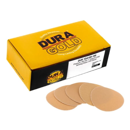 Dura-Gold - Premium - 180 Grit 1\ Gold Hook & Loop Sanding Discs for DA Sanders - Box of 100 Sandpaper Finishing Discs for Automotive and Woodworking
Dura-Gold - Premium - 180 Grit 1\ Gold Hook & Loop Sanding Discs for DA Sanders - Box of 100 Sandpaper Finishing Discs for Automotive and Woodworking