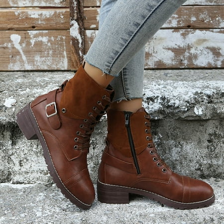 Fashion Women Color Matching Autumn Square Heels Zipper Short Booties Round Toe Shoes
Fashion Women Color Matching Autumn Square Heels Zipper Short Booties Round Toe Shoes