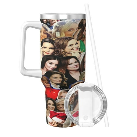 Tina Fey Print Thermos Insulated Stainless Steel Hot/Cold Coffee Cup 40oz Ice Bully With Handle
Tina Fey Print Thermos Insulated Stainless Steel Hot/Cold Coffee Cup 40oz Ice Bully With Handle