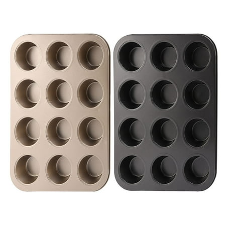 2 Pcs Muffin Pan 12-Cup Baking Pan Non-Stick Cupcake Baking Pan Carbon Steel Muffin Tray Baking Mold Pan for Oven Baking
2 Pcs Muffin Pan 12-Cup Baking Pan Non-Stick Cupcake Baking Pan Carbon Steel Muffin Tray Baking Mold Pan for Oven Baking