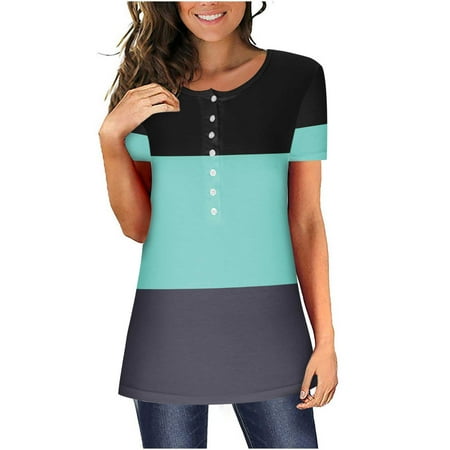Sentuca Oversized Short Sleeve Womens Summer Tops Round Neck Casual Print Corset Tops Green XXL
Sentuca Oversized Short Sleeve Womens Summer Tops Round Neck Casual Print Corset Tops Green XXL