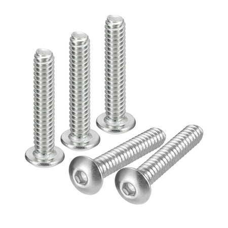 #6-32x3/4 Button Head Socket Cap Screws 50 Pack 304 Stainless Steel Screws