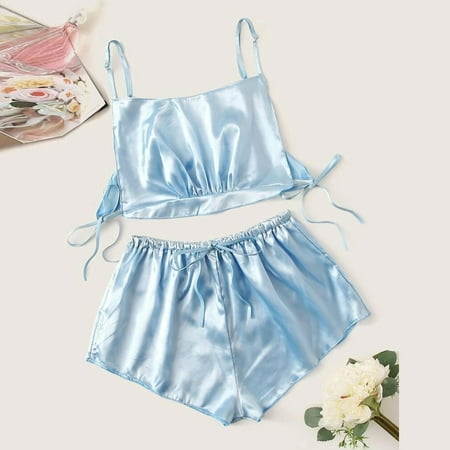 Womens Pajama Sets Women Robes Women Satin Silk Bowknot Camisole Shorts Set Sleepwear Pajamas Bandage Lingerie Pajamas For Women Nightgowns Sleep Shirts
Womens Pajama Sets Women Robes Women Satin Silk Bowknot Camisole Shorts Set Sleepwear Pajamas Bandage Lingerie Pajamas For Women Nightgowns Sleep Shirts