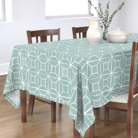 Cotton Sateen Tablecloth 70 x 108 - Geometric Egg Blue Squares Abstract Texture Background Tiles Light Monochrome Print Custom Table Linens by Spoonflower
Cotton Sateen Tablecloth 70 x 108 - Geometric Egg Blue Squares Abstract Texture Background Tiles Light Monochrome Print Custom Table Linens by Spoonflower