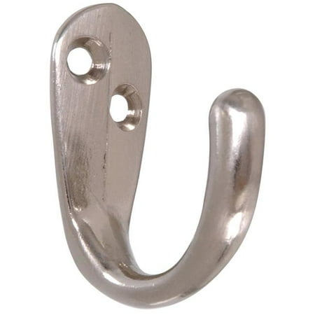 Carded - Clothes Hook Stn Nickel