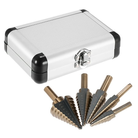 Carevas 5pcs High Speed Steel 4241 Step Drill Bit Set Kit Round Shank Pagoda T-wist Drills Drilling Tool with Storage Box for Workpiece Portable
Carevas 5pcs High Speed Steel 4241 Step Drill Bit Set Kit Round Shank Pagoda T-wist Drills Drilling Tool with Storage Box for Workpiece Portable