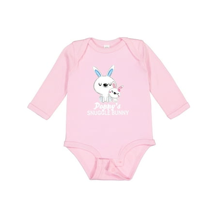 Inktastic Poppys Snuggle Bunny Easter Gift Baby Girl Long Sleeve Bodysuit