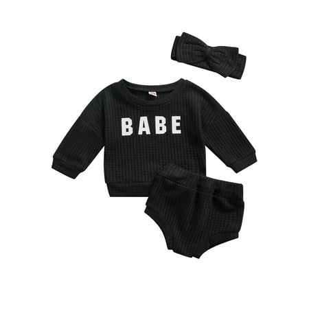 LisenraIn Toddler Baby Girls Clothes Letter Print Long Sleeve Tops Elastic Casual Shorts Headband 3Pcs Set
LisenraIn Toddler Baby Girls Clothes Letter Print Long Sleeve Tops Elastic Casual Shorts Headband 3Pcs Set