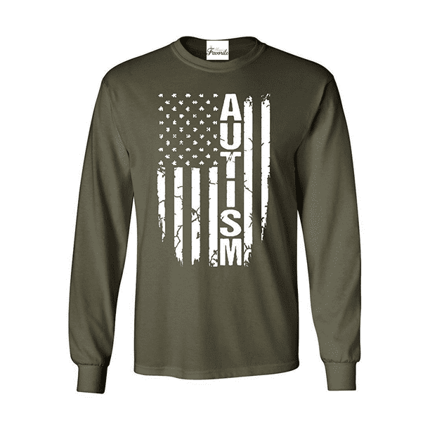 Autism Flag White Long Sleeve Shirt Autism Awareness Shirts