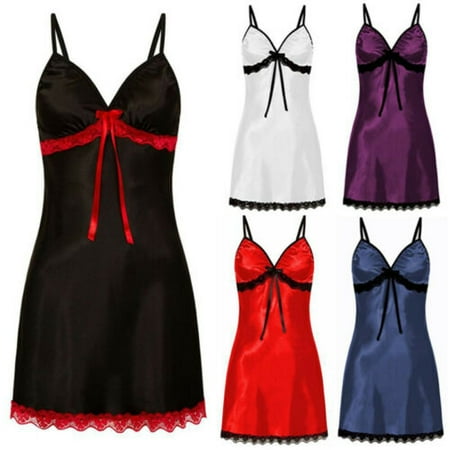 US Sexy Lingerie Women Silk Lace Dresses Babydoll Nightdress Nightgown Sleepwear
US Sexy Lingerie Women Silk Lace Dresses Babydoll Nightdress Nightgown Sleepwear