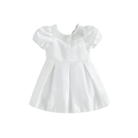 Infant Toddler Girls Summer Princess Dress Solid Color Short Sleeve O Neck Pleated Hem A-Line Dress
Infant Toddler Girls Summer Princess Dress Solid Color Short Sleeve O Neck Pleated Hem A-Line Dress