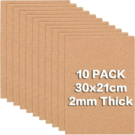 10Sheet 10 PCS 11.5 x 8.2 A4 Cork Sheets (2mm Thick) Rectangle Coaster Cork Sheets for Wall Decoration Party
10Sheet 10 PCS 11.5 x 8.2 A4 Cork Sheets (2mm Thick) Rectangle Coaster Cork Sheets for Wall Decoration Party
