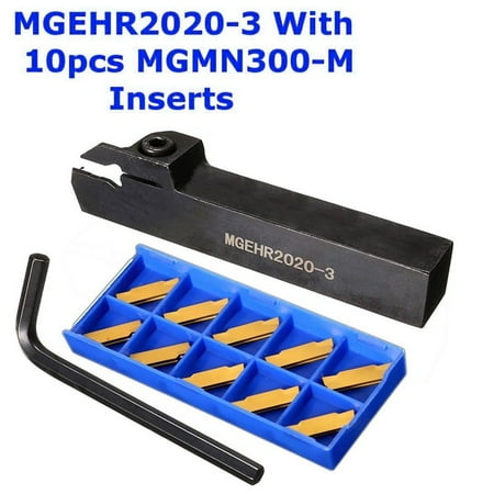 MGEHR2020-3 Lathe Grooving Parting Cutter Tool Holder + 10x MGMN300 3mm Inserts