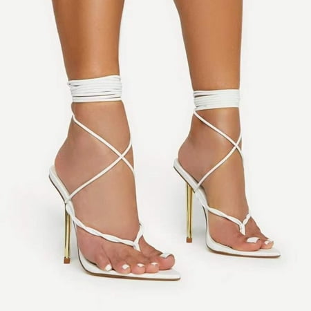 〖Yilirongyumm〗 White 39 Sandals Women Breathable Peep Toe Hollowed Heels High Pointed Sandals Up Lace Shoes Out Women Casual Women s Sandals
〖Yilirongyumm〗 White 39 Sandals Women Breathable Peep Toe Hollowed Heels High Pointed Sandals Up Lace Shoes Out Women Casual Women s Sandals